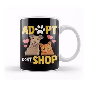 Humuts Adopt Don't Shop Cat &amp; Dog Kupa Bardak