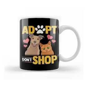 Humuts Adopt Don't Shop Cat &amp; Dog Kupa Bardak