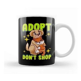 Humuts Adopt Don't Shop Cute Cat & Dog Rescue Adoption Kupa Bardak