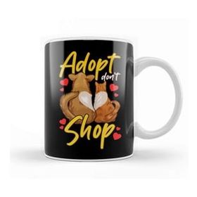 Humuts Adopt Don't Shop Cute Cat & Dog Rescue Adoption Kupa Bardak