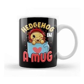 Humuts Adorable Baby Hedgehog In A Mug Hedgehog Lovers Kupa Bardak