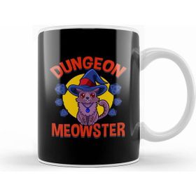Humuts Adorable Dungeon Meowster Gamer Cat Pun Kupa Bardak