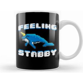 Humuts Adorable Feeling Stabby 8 Bit Narwhal Funny Whale Kupa Bardak