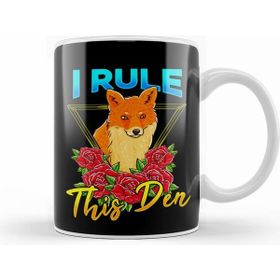 Humuts Adorable I Rule This Den Cute Fox Awesome Fox Den Kupa Bardak