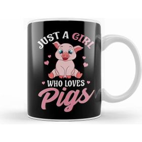 Humuts Adorable Just A Girl Who Loves Pigs Kupa Bardak
