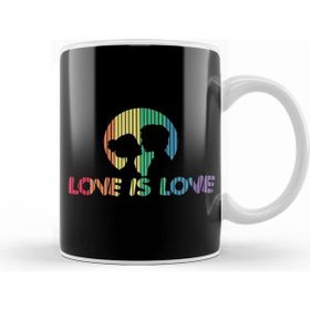 Humuts Adorable Love is Love Colorful Rainbow Silhouette Kupa