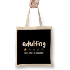 Humuts Adulting Would Not Recommend Bez Uzun Saplı Açık Bej Rengi Çanta