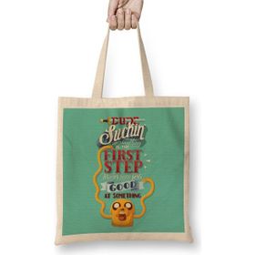 Humuts Adventure Time Lettering Sorta Good Bez Çanta