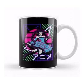 Humuts Aesthetic Vaporwave Anime Girl Edm Dance Music Kupa Bardak