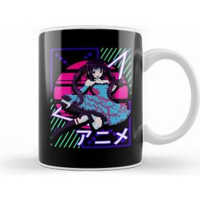 Humuts Aesthetic Vaporwave Anime Girl Edm Dance Music Kupa Bardak