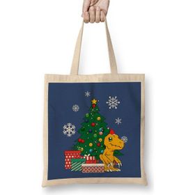 Humuts Agumon Around The Christmas Tree Digimon Bez Kadın Günlük Çanta