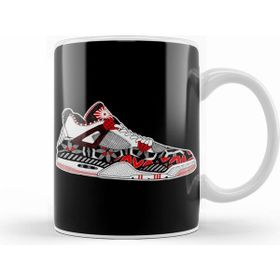 Humuts Air Jordan 13 Retro AJ13 Panda White And Black Basketball Fans Art Kupa Bardak