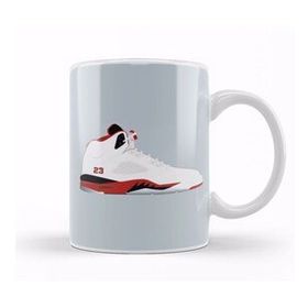 Humuts Air Jordan Sneaker Jordan 5 Fire Red Kupa Bardak
