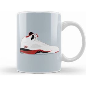Humuts Air Jordan Sneaker Jordan 5 Fire Red Kupa Bardak