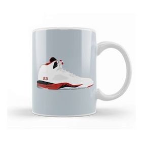 Humuts Air Jordan Sneaker Jordan 5 Fire Red Kupa Bardak