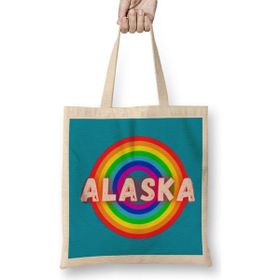 Humuts Alaska Vintage Retro Rainbow Style Bez Çanta