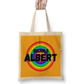 Humuts Albert Pujols Carton Art Baseball Gifts Vintage Retro Rainbow for Boys and Dad Bez Çanta