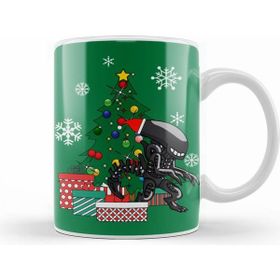 Humuts Alien Xenomorph Around The Christmas Tree Beyaz Kupa