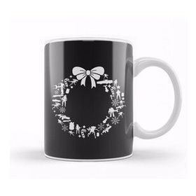 Humuts Aliens Christmas Wreath Pattern Kupa Bardak