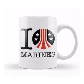 Humuts Aliens I Heart Marines Kupa Bardak