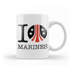 Humuts Aliens I Heart Marines Kupa Bardak