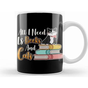 Humuts All I Need is Books And Cats Cute Bookworm Cat Kupa