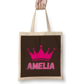 Humuts Amelia -Name Personalized Custom - Vintage Retro Rainbow Style Design Gift Baby-Gift For Her Bez Çanta