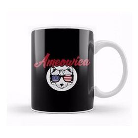 Humuts Ameowica Funny Cat American Meow Kitty Cute Kitten Kupa Bardak
