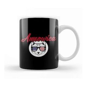 Humuts Ameowica Funny Cat American Meow Kitty Cute Kitten Kupa Bardak