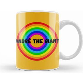 Humuts André The Giant Vintage Retro Rainbow Style Warriors Design Wrestlers Gift Kupa Bardak