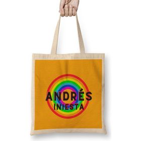 Humuts Andrés Iniesta- Vintage Retro Rainbow Style Bez Kadın Günlük Çanta