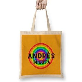 Humuts Andrés Iniesta- Vintage Retro Rainbow Style Bez Kadın Günlük Çanta