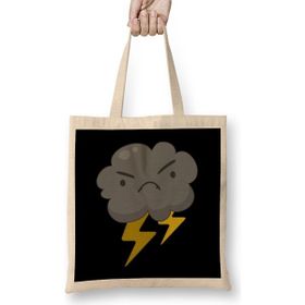 Humuts Angry Cloud With Lightning Thunderstorm Weather Bez Kadın Günlük Çanta