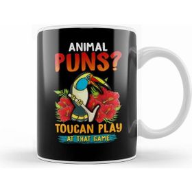 Humuts Animal Puns Toucan Play At That Game Funny Pun Beyaz Kupa