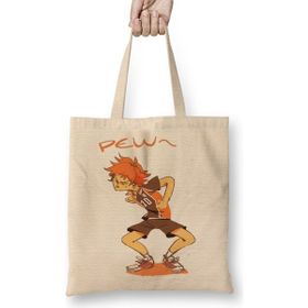 Humuts Anime Haikyuu Shōyō Hinata Chibi Pegatina 01 Bez Uzun Saplı Açık Bej Rengi Çanta
