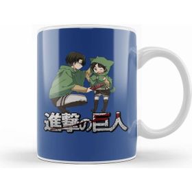 Humuts Anime Little Eren Big Levi Beyaz Kupa