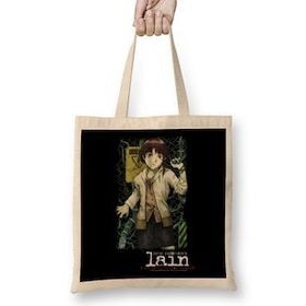 Humuts Anime Serial Experiments Lain Bez Uzun Saplı Açık Bej Rengi Çanta