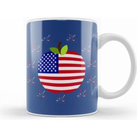 Humuts Apple Independence Day 4th Of July Gift Celebration Patriotic Kupa Bardak
