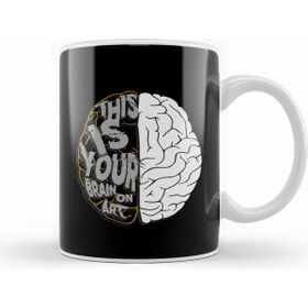Humuts Artistic This is Your Brain on Art Pun Artists Beyaz Kupa