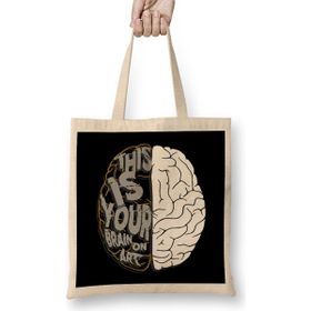 Humuts Artistic This Is Your Brain On Art Pun Artists Bez Kadın Günlük Çanta