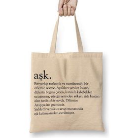 Humuts Aşk Kelime Bez Çanta