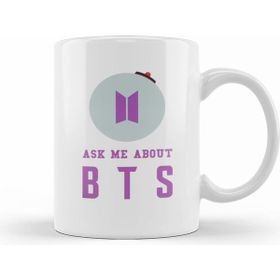 Humuts Ask Me About Bts Typography Beyaz Kupa