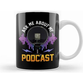 Humuts Ask Me About My Podcast Cute Podcasters Beyaz Kupa