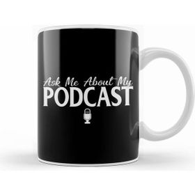 Humuts Ask Me About My Podcast Cute Podcasters Beyaz Kupa