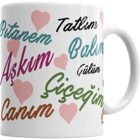 Humuts Aşkım Canım Çiçeğim Kupa Bardak