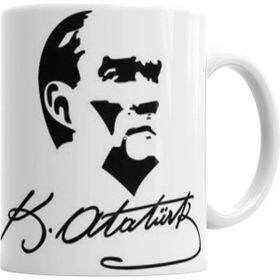 Humuts Atatürk İmzalı Beyaz Kupa