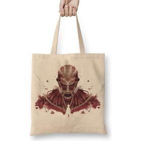 Humuts Attack On Titan Ink On Titan Bez Uzun Saplı Açık Bej Rengi Çanta