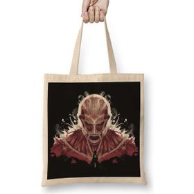 Humuts Attack On Titan Ink On Titan Bez Uzun Saplı Açık Bej Rengi Çanta