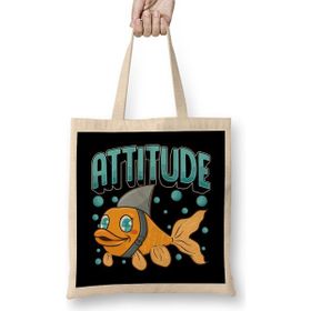 Humuts Attitude Of A Shark Funny Self Confidence Pun 01 Bez Çanta