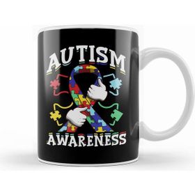 Humuts Autism Awareness Ribbon Autism Awareness Supporter Kupa Bardak